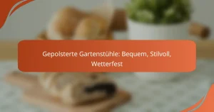 Gepolsterte Gartenstühle: Bequem, Stilvoll, Wetterfest